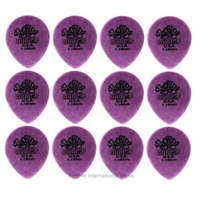 12 Picks Dunlop Tortex Tear Drop Purple Picks 1.14 mm Guitar Picks / Plectrums 