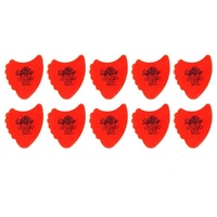 10 Picks Dunlop Tortex Fin Guitar Picks Plectrums Red 0.50 mm 
