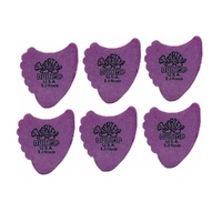 6 Picks Guitar Picks Dunlop Tortex Fin 414R Purple 1.14mm Guitar Picks / Plectrums 