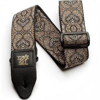 Ernie Ball Jacquard Guitar Strap - Gold and Black Paisley , 4163