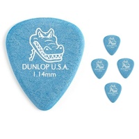 5 Picks Dunlop Gator Grip 1.14 mm Blue Guitar Picks 417R 