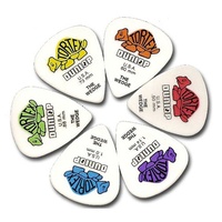 Dunlop Tortex Wedge Guitar Picks 6 mixed picks , 424R 