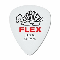 Dunlop 428R0.50 Dunlop Tortex Flex Standard 0.50mm Red Guitar Picks - 72 Pack