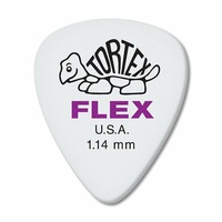 Dunlop 428R1.14 Dunlop Tortex Flex Standard 1.14mm Purple Guitar Picks - 72 Pack