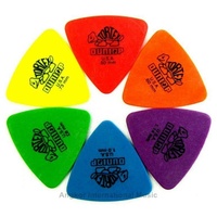 Dunlop Tortex Triangle 6 Assorted Picks 6 Mixed Guitar Picks / Plectrums Bass
