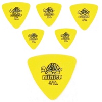 6 Picks Dunlop Triangle Tortex Bass Guitar Picks Plectrums Yellow 0.73 mm