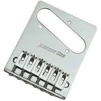 Hipshot Telecaster retrofit Bridge 4 Hole Mount with 6 Saddles - Stainless