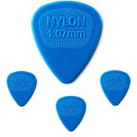 Dunlop Midi Nylon Guitar Picks Blue Gauge 1.07  - 4  picks 43R1.07