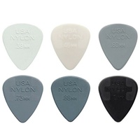 Dunlop Standard Nylon 6 Assorted Picks 6 x Mixed Guitar Picks / Plectrums 44R