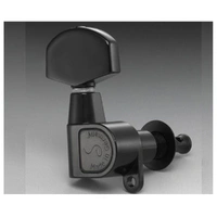 Schaller Guitar Machines 3/3-Black Chrome M6 Set of 6 - 3 left 3 Right Tuners