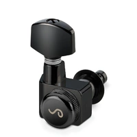Schaller M6 Locking Machines 6-in-Line  F Series Black Chrome  Left Handed 