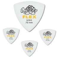 Dunlop 456R0.73 Dunlop Tortex Flex Triangle 0.73 mm Yellow Guitar Picks 4 Picks