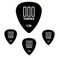 Dunlop 462R01.35 Tortex TIII 1.35 mm, 4 Picks / Plectrums Guitar Picks Black