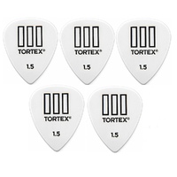 Dunlop Tortex TIII Guitar Picks 1.5 mm Jazz  T3 Guitar Picks / Plectrums , 5 Picks