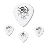 Dunlop 4681.50 Tortex Flex Jazz III Guitar Picks 4 Picks White  1.50mm