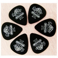 6 Picks Dunlop Pitch Black Tortex Guitar Picks / Plectrums 0.60 mm Gauge 