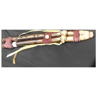 Native American wood Double Flute - Japanese Bamboo Key of A 432Hz