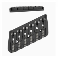 Hipshot 6 String Multi-Scale Fixed Guitar Bridge .125 Height - Black