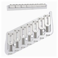 Hipshot 7 String Multi-Scale Fixed Guitar Bridge .175 Height - Chrome