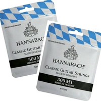 2 Sets Hannabach 500MT Classical Guitar Strings Medium Tension Made in Germany 