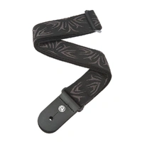 D'Addario Woven Guitar Strap, Black/Grey Tattoo