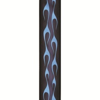 D'Addario Hot Rod Flame Guitar Strap, Blue
