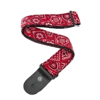 D'Addario Woven Guitar Strap, Bandana Red