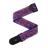 D'Addario Grateful Dead Woven, Steal Your Face, Red/Blue