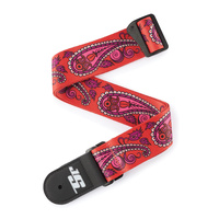 D'Addario Joe Satriani Guitar Strap, Paisley Red