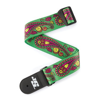 D'Addario Joe Satriani Guitar Strap, Paisley Green