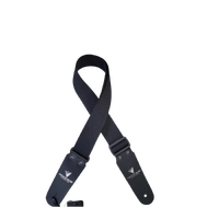 DSL Polypropylene Guitar Strap Black Angkor Music Exclusive Leather Ends