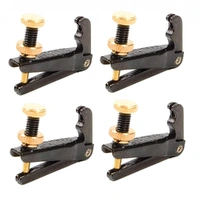 4 x Wittner Violin String adjuster 3/4 - 4/4 Size Black with Gold Screw