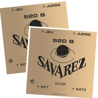 2 x Savarez Traditional White Card 520B Light Tension Classical Guitar Strings