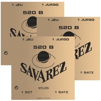 3 Sets Savarez Traditional White Card 520B Lite Tension Classical Guitar Strings