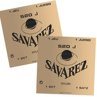 2 Sets Savarez 520J Super High Tension Classical Guitar Strings Yellow Card