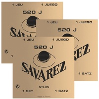 3 Sets Savarez 520J Super High Tension Classical Guitar Strings Yellow Card