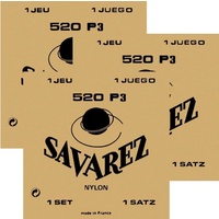 3 Sets Savarez 520 P3 Red Traditional Classical Guitar Strings - Plastic Wound G