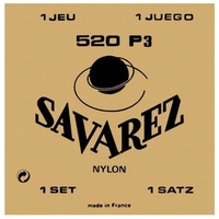Savarez 520 P3 Red Traditional Classical Guitar Strings - Plastic Wound G
