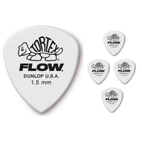 Dunlop Tortex Flow Standard Guitar Picks 558 White 1.5mm - 5 Picks