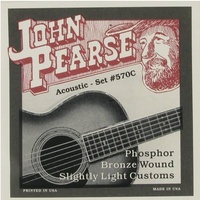 John Pearse Phosphor Bronze Acoustic Guitar Strings 570 Slightly Light Custom 11-52