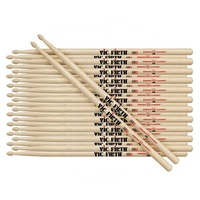 Vic Firth 5AW "Brick" Classic Hickory 5A Wood Tip Drum Sticks x 12 Pairs 