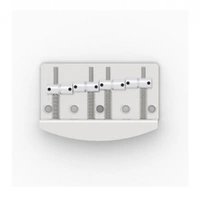 Hipshot 4 String Vintage Bass Bridge - Polished Stainless Threaded Rod