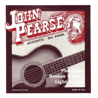 John Pearse 600L Phosphor Bronze Acoustic Guitar Strings Light Gauge 12 - 53