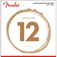 Fender 60L Phosphor Bronze Acoustic Strings - Light 12 - 53