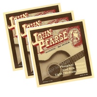 3X JohnPearse 610LM Silk and Phosphor Bronze Acoustic Guitar Strings Light / Med