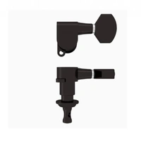 Hipshot Classic Closed Guitar Tuning Machine Black  .827"" - 21mm Bass Side