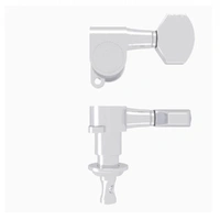 Hipshot Classic Closed Guitar Tuning Machine Chrome  .827"" - 21mm Bass Side