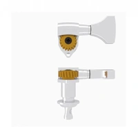 Hipshot Classic Open Guitar Tuning Machines Chrome Set of 6 - ( 3 + 3 )