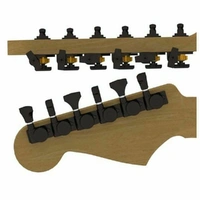 Hipshot 6K1GL0B Guitar Tuner 6 Inline, Grip-Lock Open, Bass Side Non staggered
