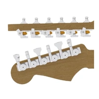 Hipshot Chrome  OPEN GRIP-LOCK GUITAR Machine Heads 6 INLINE